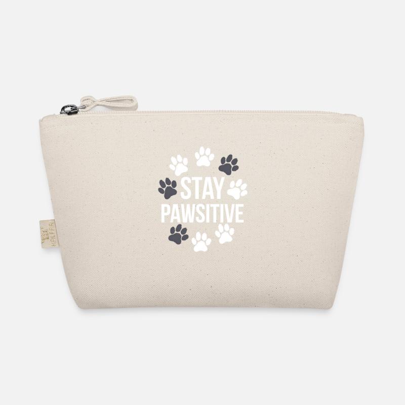 Stay Pawsitive Pawprints Tee Organic Pouch