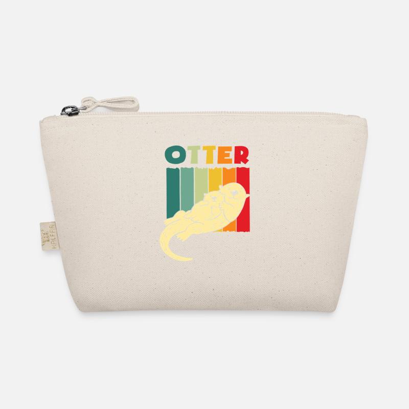 Dessin animé rétro de la loutre de mer Trousse biologique