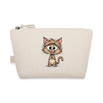 Kitten with flower - Organic Pouch - nature - Front