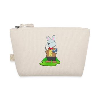 Bunny Teacher Book School - Organic Pouch - nature - Front