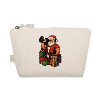 Fitness Santa mit Geschenken - Bio-Täschchen - Natur - Vorne