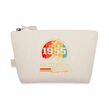 Oktober 1955 Jahrgang Vintage Retro Geburtstag - Bio-Täschchen - Natur - Vorne