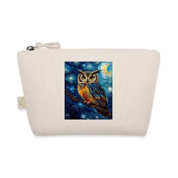 Owl Bird Van Gogh Style Starry Night - Organic Pouch - nature - Front
