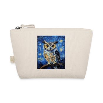 Owl Bird Van Gogh Style Starry Night - Organic Pouch - nature - Front