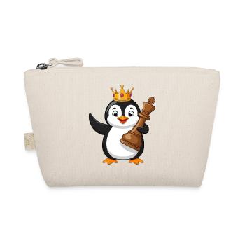 Lustiger Pinguin Schachspieler Cartoon Freude  - Bio-Täschchen - Natur - Vorne