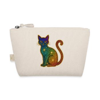 Rainbow glitter cat for Halloween - Organic Pouch - nature - Front