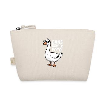Goose Body Photo Funny Goose Pun - Organic Pouch - nature - Front
