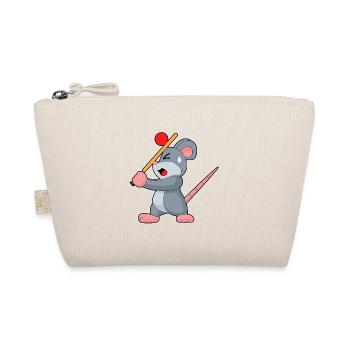 Maus Cricket Cricketschläger - Bio-Täschchen - Natur - Vorne