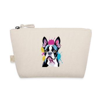 Portrait d’art coloré du Boston Terrier - Trousse biologique - nature - Devant