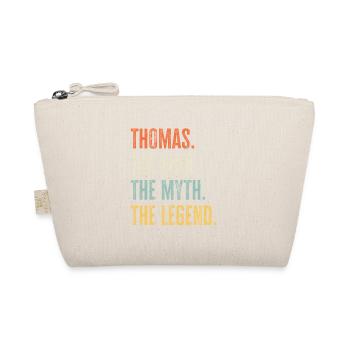 Thomas Man Myth Legend Retro Design Geschenk Name - Bio-Täschchen - Natur - Vorne