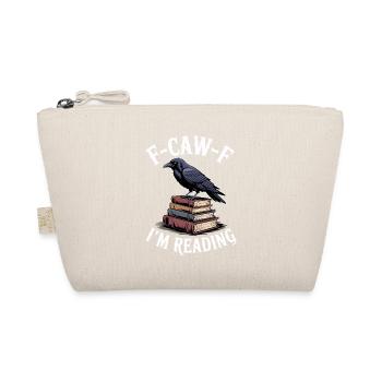 Raven on Books – Reading Happiness - Organic Pouch - nature - Front