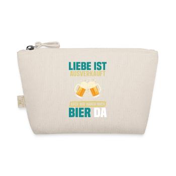 Malle LIEBE IST AUSVERKAUFT BIER IST NOCH DA - Bio-Täschchen - Natur - Vorne