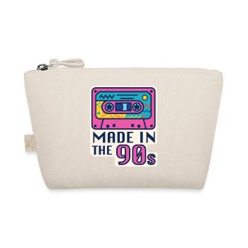 Cassette 90s Nostalgia Design - Organic Pouch - nature - Front