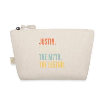 Justin Man Mythe Légende Rétro Design Nom du cadeau - Trousse biologique - nature - Devant