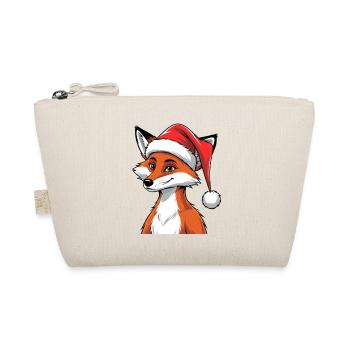 Renard avec chapeau de Père Noël dessin animé - Trousse biologique - nature - Devant