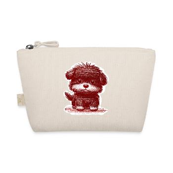 Fuzzy Puppy (Red) - Organic Pouch - nature - Front