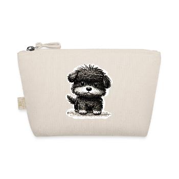 Fuzzy Puppy (Grey) - Organic Pouch - nature - Front