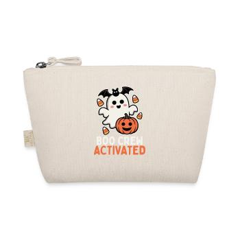 Boo Crew Activated – Cute Halloween Design - Organic Pouch - nature - Front