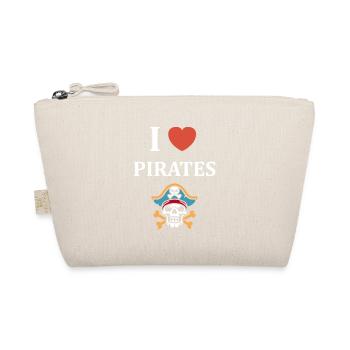 Jadore Pirates Tete de Mort - Trousse biologique - nature - Devant