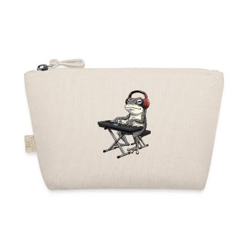Frog with keyboard and headphones - Organic Pouch - nature - Front