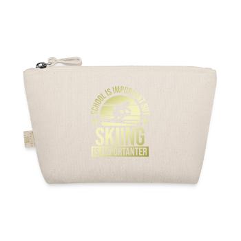 School important Ski more important - Organic Pouch - nature - Front