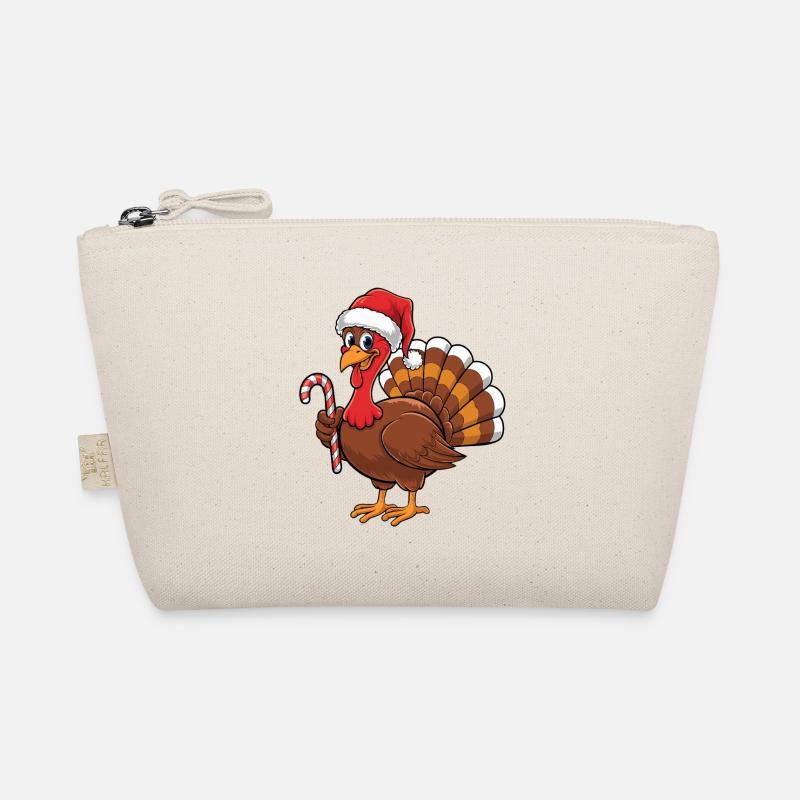 Turkey Dressed as Christmas Man Organic Pouch
