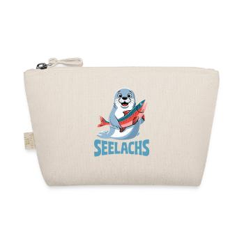 Pollock Funny Seal with Salmon Pun for - Organic Pouch - nature - Front