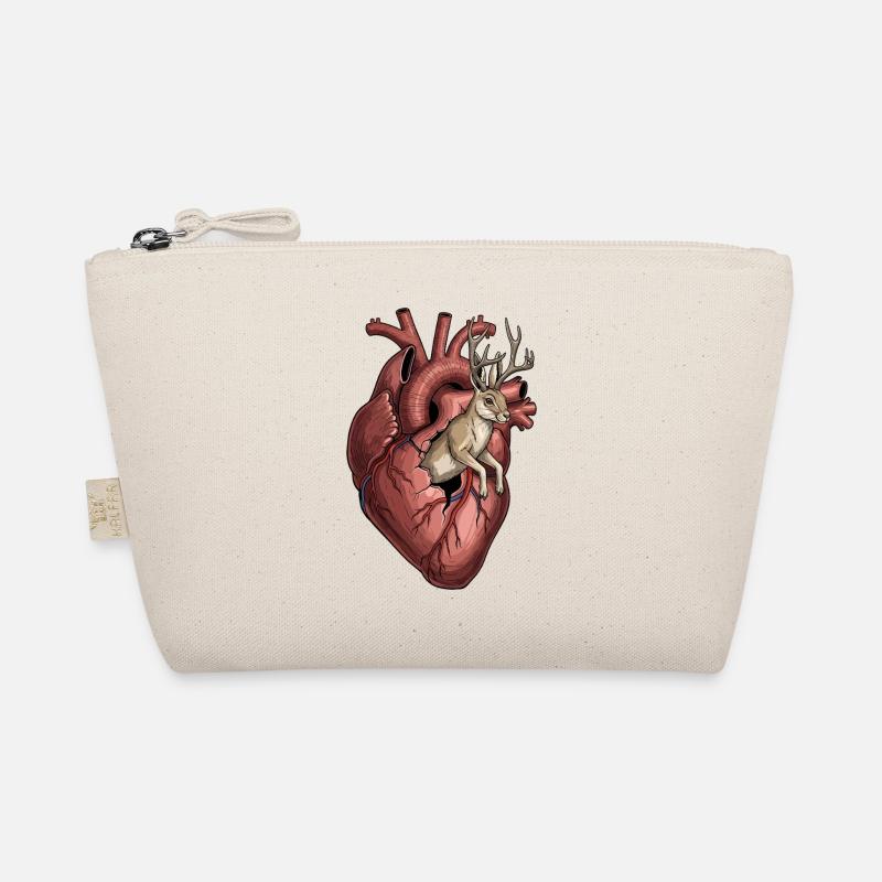 Heart Jackalope Organic Pouch