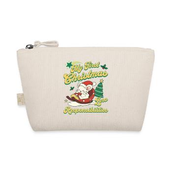 Lustiges Weihnachtsmann Design für Fest der Liebe - Bio-Täschchen - Natur - Vorne