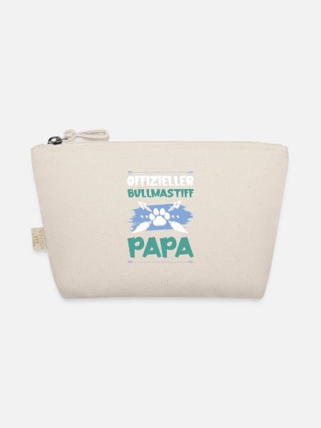 bullmastiff dogs dad - Organic Pouch - nature - Front