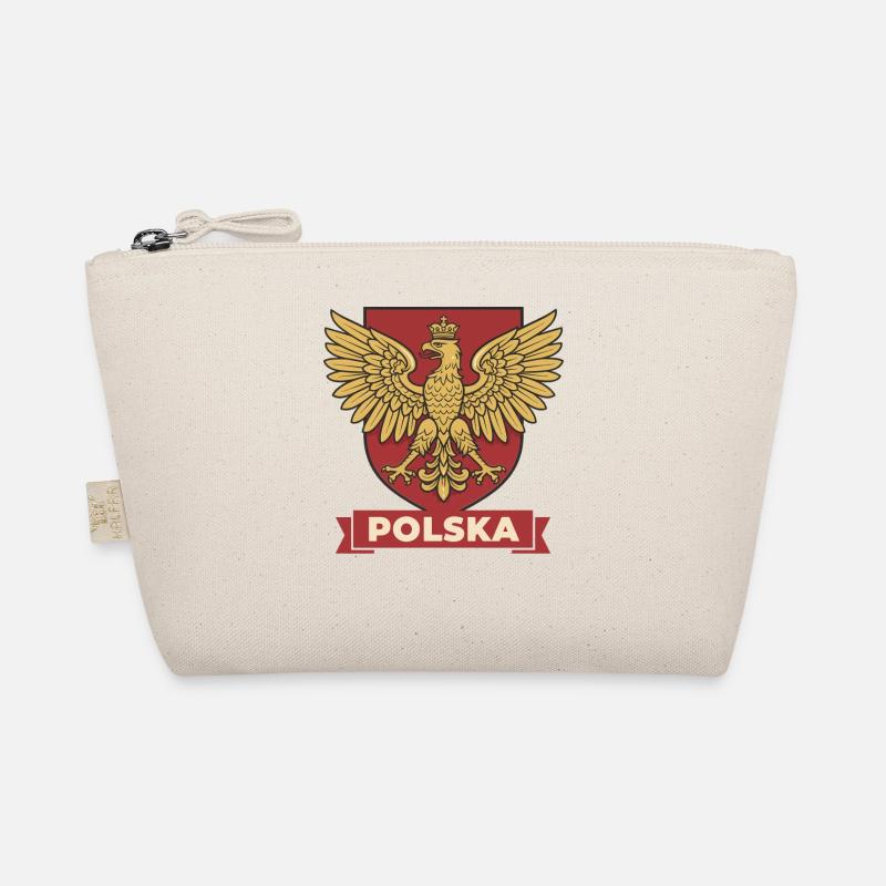 Polska Golden Eagle Wappen auf rotem Schild Bio-Täschchen