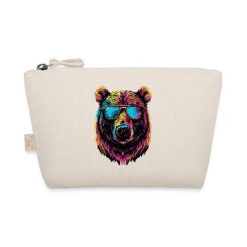 Retro Outdoor Wilderness Bear Trees - Organic Pouch - nature - Front
