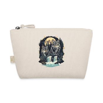 Retro Outdoor Wilderness Bear Trees - Organic Pouch - nature - Front