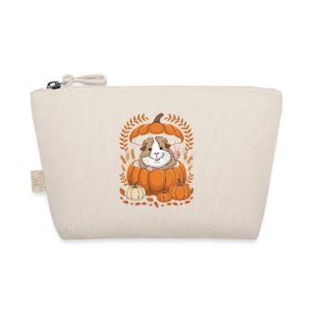 Guinea Pig Halloween Autumn Pumpkin Sweet - Organic Pouch - nature - Front