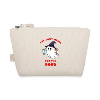 Just Here For The Boos - Funny Halloween Party - Organic Pouch - nature - Front