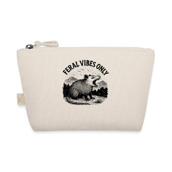 Feral Vibes Only Possum Humor Meme - Organic Pouch - nature - Front