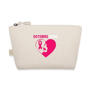 Octobre Rose Cœur Solidarité - Trousse biologique - nature - Devant