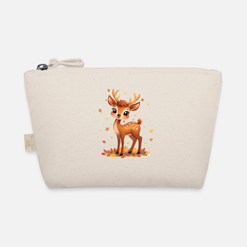 Rehkitz im Herbstlicht und fallenden Blättern Bio-Täschchen