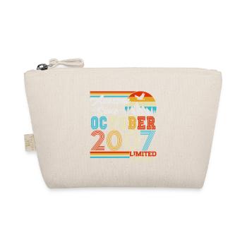 Vintage October 2007 Vintage Retro Birthday - Organic Pouch - nature - Front