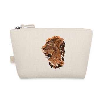 Lion head in brush style - Organic Pouch - nature - Front