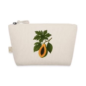 Vintage Botanical Papaya Fruit Illustration - Organic Pouch - nature - Front