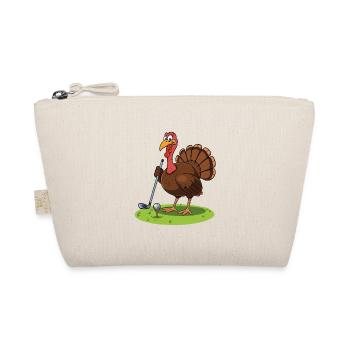 Funny Turkey Playing Golf - Organic Pouch - nature - Front