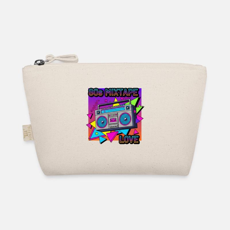 80s Mixband Boombox Neon Vibes Organic Pouch