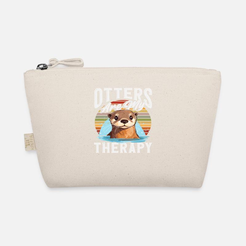 Rétro coucher de soleil loutre de mer dessin animé Trousse biologique