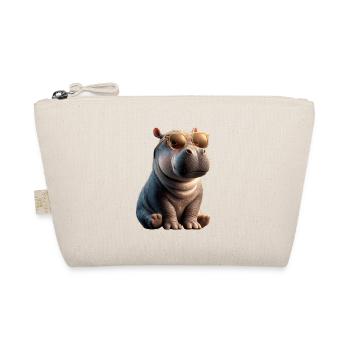 Nilpferd Flusspferd Mama Hippopotamus Cooles Hippo - Organic Pouch - nature - Front