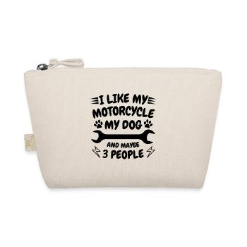 Motorcycle Dog Humor Motorcycling - Organic Pouch - nature - Front