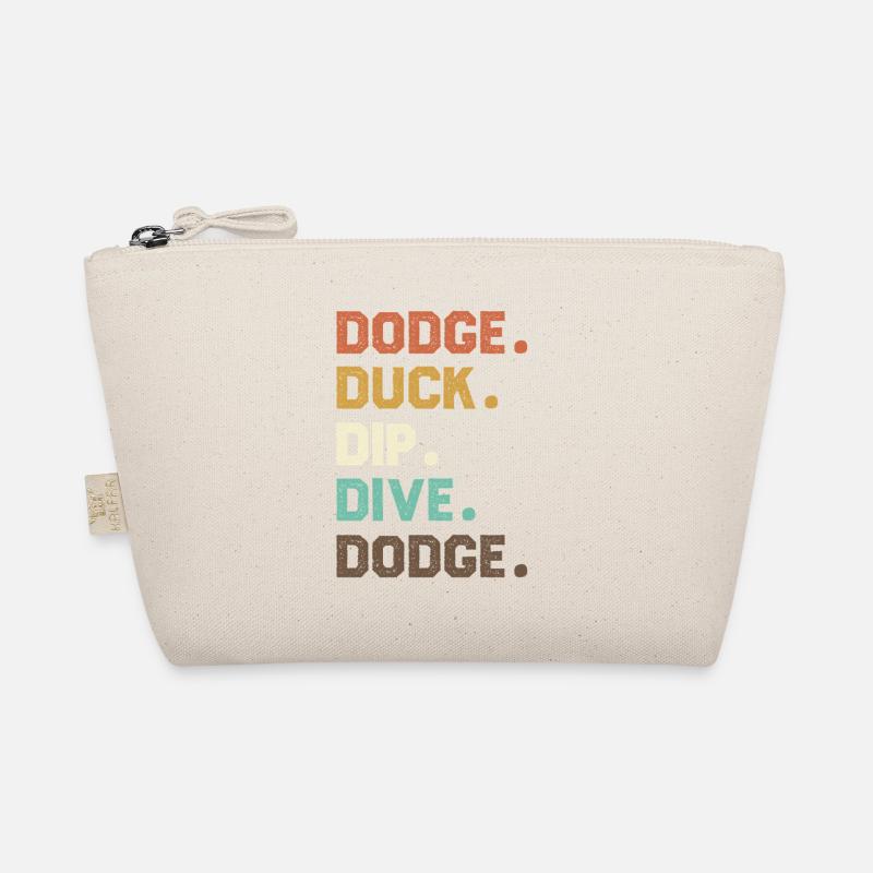 Retro Word Sequence Dodgeball Duck Dip Dive Organic Pouch