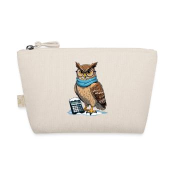 Winter owl with glasses and scarf - Organic Pouch - nature - Front