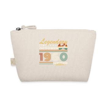 October 1960 Vinatge Retro Birthday Gift - Organic Pouch - nature - Front