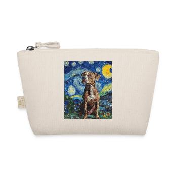 Pitbull chien chiens Van Gogh style nuit étoilée - Trousse biologique - nature - Devant